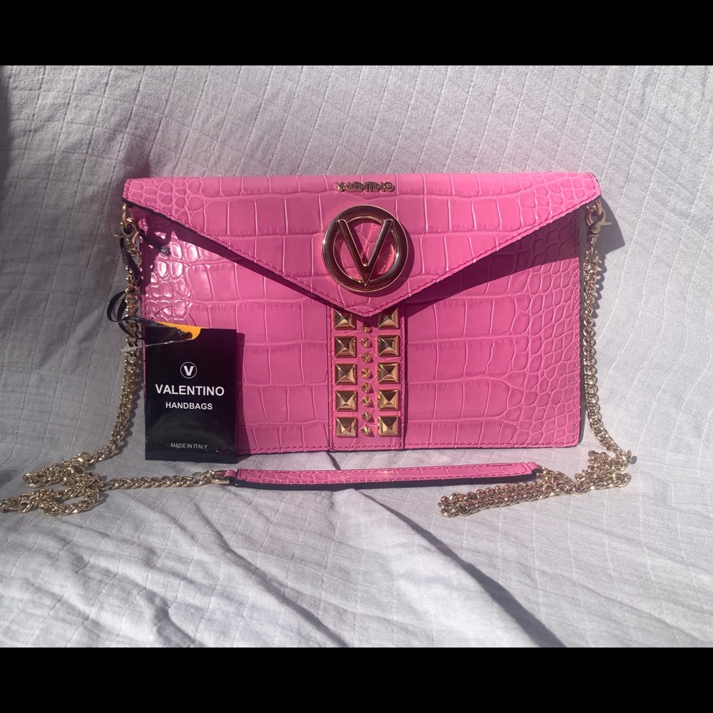 Valentino by Mario Valentino hot pink clutch